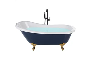 Badkar Beliani Cayman Blå/vit/guld, 76x170x76 cm blue||White||GOLD - Hus & renovering - Køkken & bad - Badeværelse - Badekar