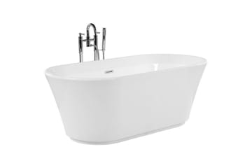 Badkar Beliani Ovalle White||Silver - Hus & renovering - Køkken & bad - Badeværelse - Badekar