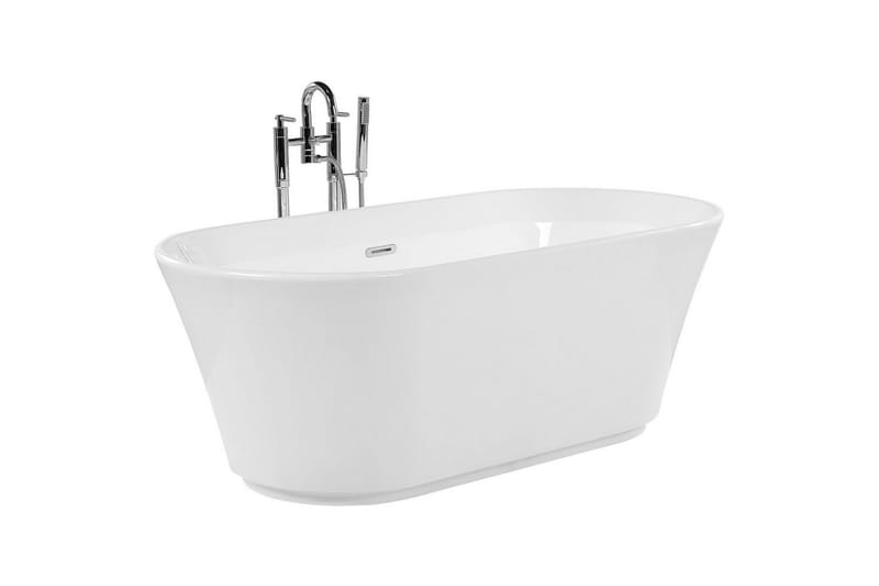 Badkar Beliani Ovalle White||Silver - Hus & renovering - Køkken & bad - Badeværelse - Badekar