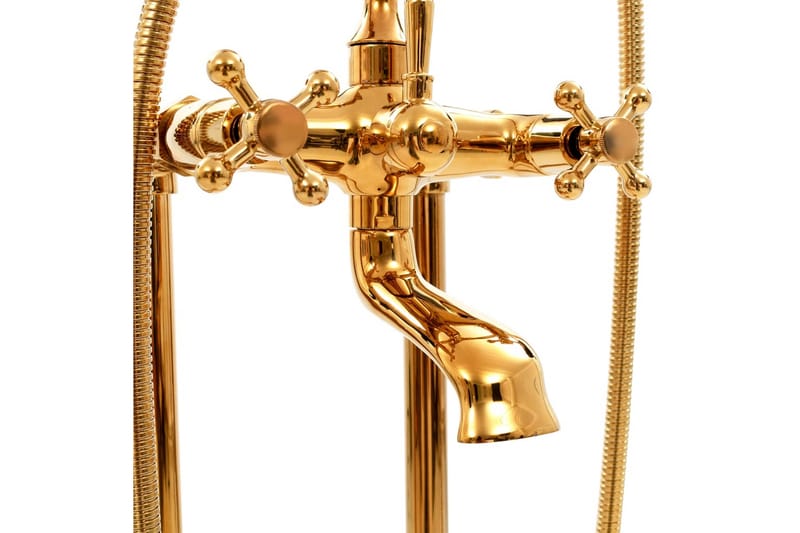 fritstående badekarsarmatur 99,5cm rustfrit stål guldfarvet - Guld - Kararmatur - Badekars blandingsbatteri