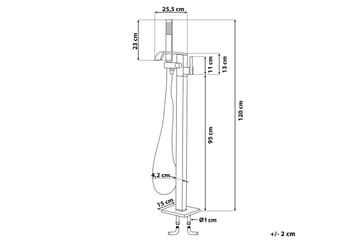 Stojby Badekarsarmatur Fritstående - Sort - Hus & renovering - Køkken & bad - Badeværelse - Blandingsbatterier & vandhaner - Badekars blandingsbatteri