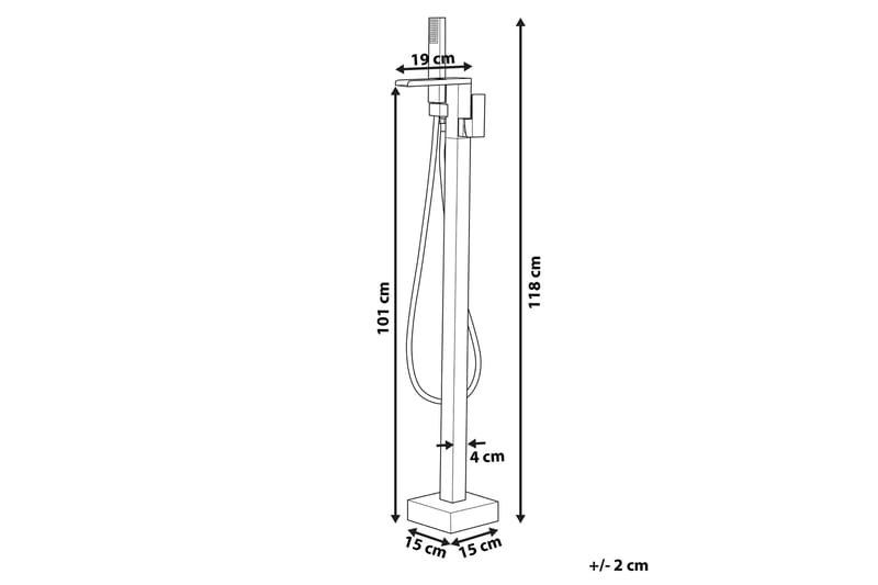 Boyoma Badekarsarmatur Fritstående - Sort - Hus & renovering - Køkken & bad - Badeværelse - Blandingsbatterier & vandhaner - Gulvarmatur