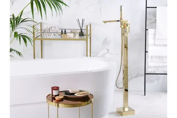 Dellana Badekarsarmatur Fritstående - Guld - Hus & renovering - Køkken & bad - Badeværelse - Blandingsbatterier & vandhaner - Gulvarmatur