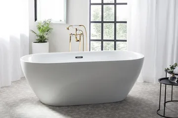 Spak Badekareblander 27 cm - Guld - Hus & renovering - Køkken & bad - Badeværelse - Blandingsbatterier & vandhaner - Gulvarmatur