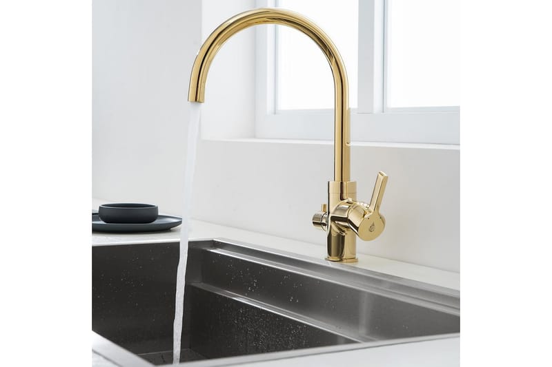 Bathlife Ocean Køkkenarmatur - Guld - Hus & renovering - Køkken & bad - Badeværelse - Blandingsbatterier & vandhaner - Håndvaskarmatur