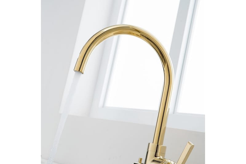 Bathlife Ocean Køkkenarmatur - Guld - Hus & renovering - Køkken & bad - Badeværelse - Blandingsbatterier & vandhaner - Håndvaskarmatur