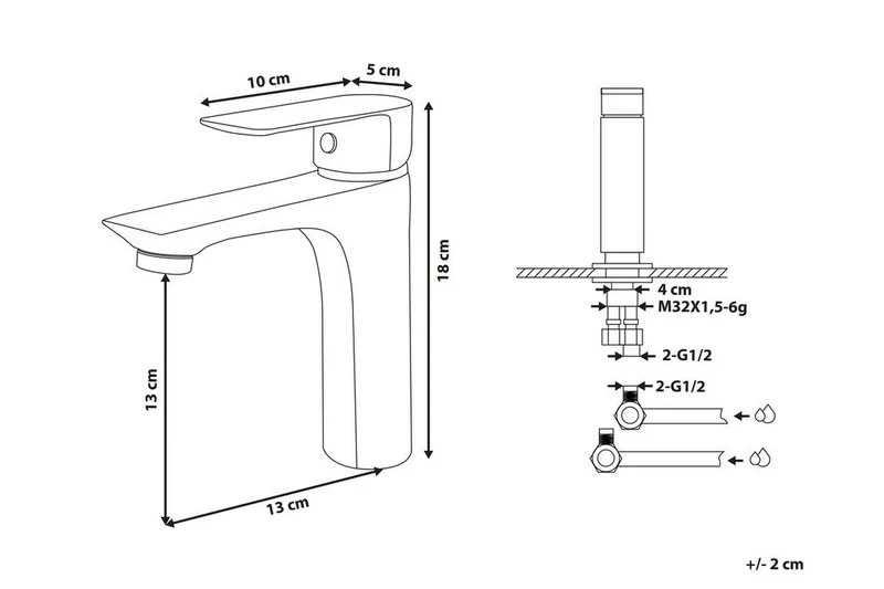Berloi Håndvaskarmatur - Guld - Hus & renovering - Køkken & bad - Badeværelse - Blandingsbatterier & vandhaner - Håndvaskarmatur