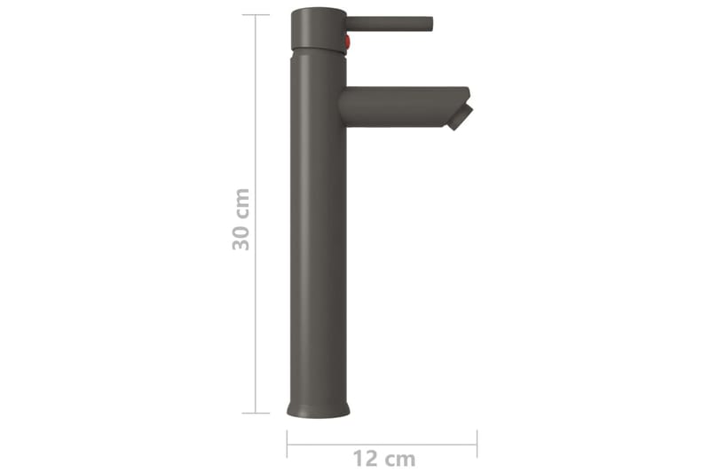 blandingsbatteri til badeværelse 12x30 cm grå - Hus & renovering - Køkken & bad - Badeværelse - Blandingsbatterier & vandhaner - Håndvaskarmatur