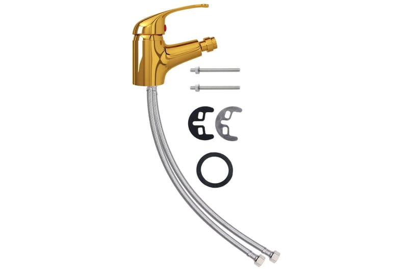 blandingsbatteri til bidet 13x12 cm gylden - Guld - Hus & renovering - Køkken & bad - Badeværelse - Blandingsbatterier & vandhaner - Håndvaskarmatur