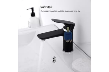 Tvättställsblandare Bathlife Mattsvart - Hus & renovering - Køkken & bad - Badeværelse - Blandingsbatterier & vandhaner - Håndvaskarmatur