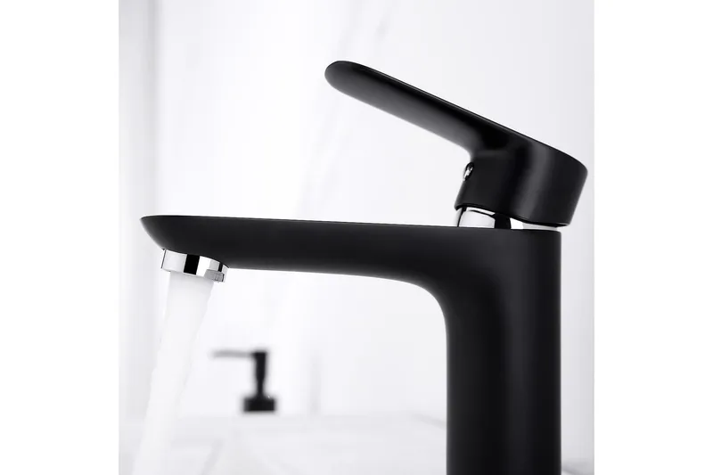 Tvättställsblandare Bathlife Mattsvart - Hus & renovering - Køkken & bad - Badeværelse - Blandingsbatterier & vandhaner - Håndvaskarmatur