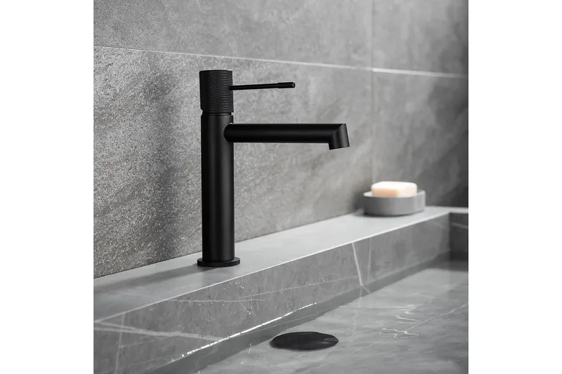 Tvättställsblandare Bathlife Svart - Hus & renovering - Køkken & bad - Badeværelse - Blandingsbatterier & vandhaner - Håndvaskarmatur