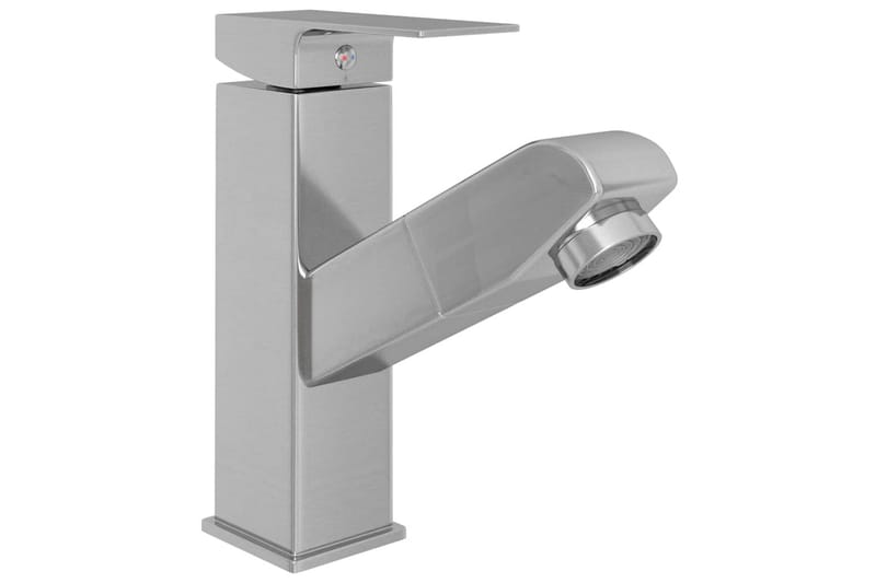 vandhane m. udtræksfunktion til håndvask 157x172 mm nikkel - Håndvaskarmatur