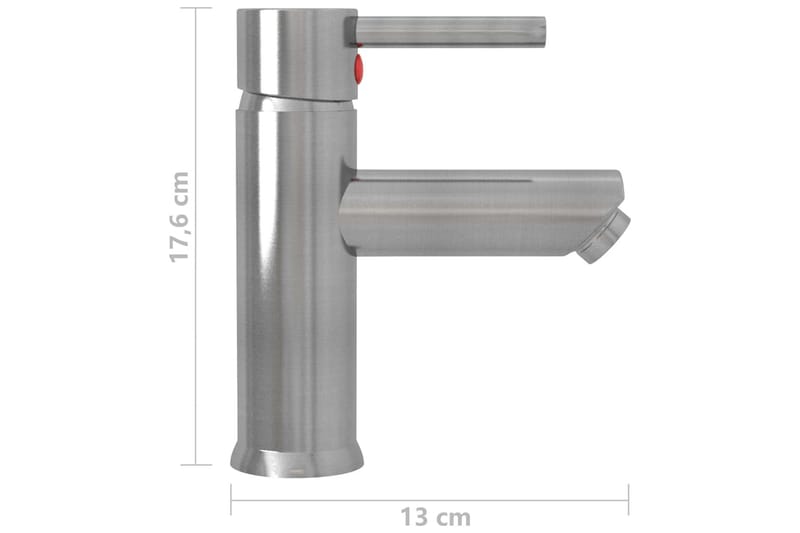 vandhane til badeværelse 130x176 mm nikkel - Håndvaskarmatur
