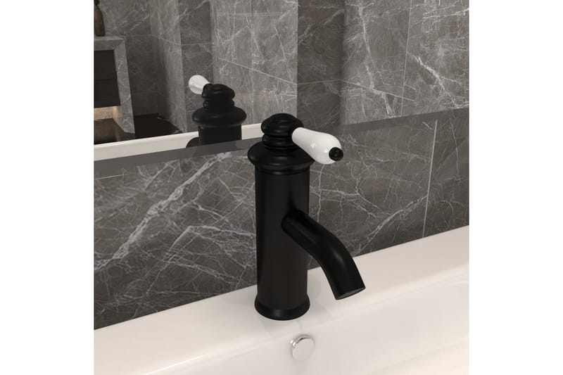 vandhane til badeværelseshåndvask 130x180 mm sort - Sort - Håndvaskarmatur