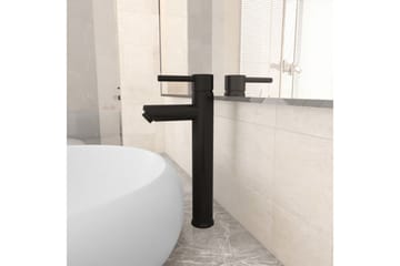 blandingsbatteri til badeværelse 12x30 cm sort - Sort - Hus & renovering - Køkken & bad - Badeværelse - Blandingsbatterier & vandhaner - Badekars blandingsbatteri