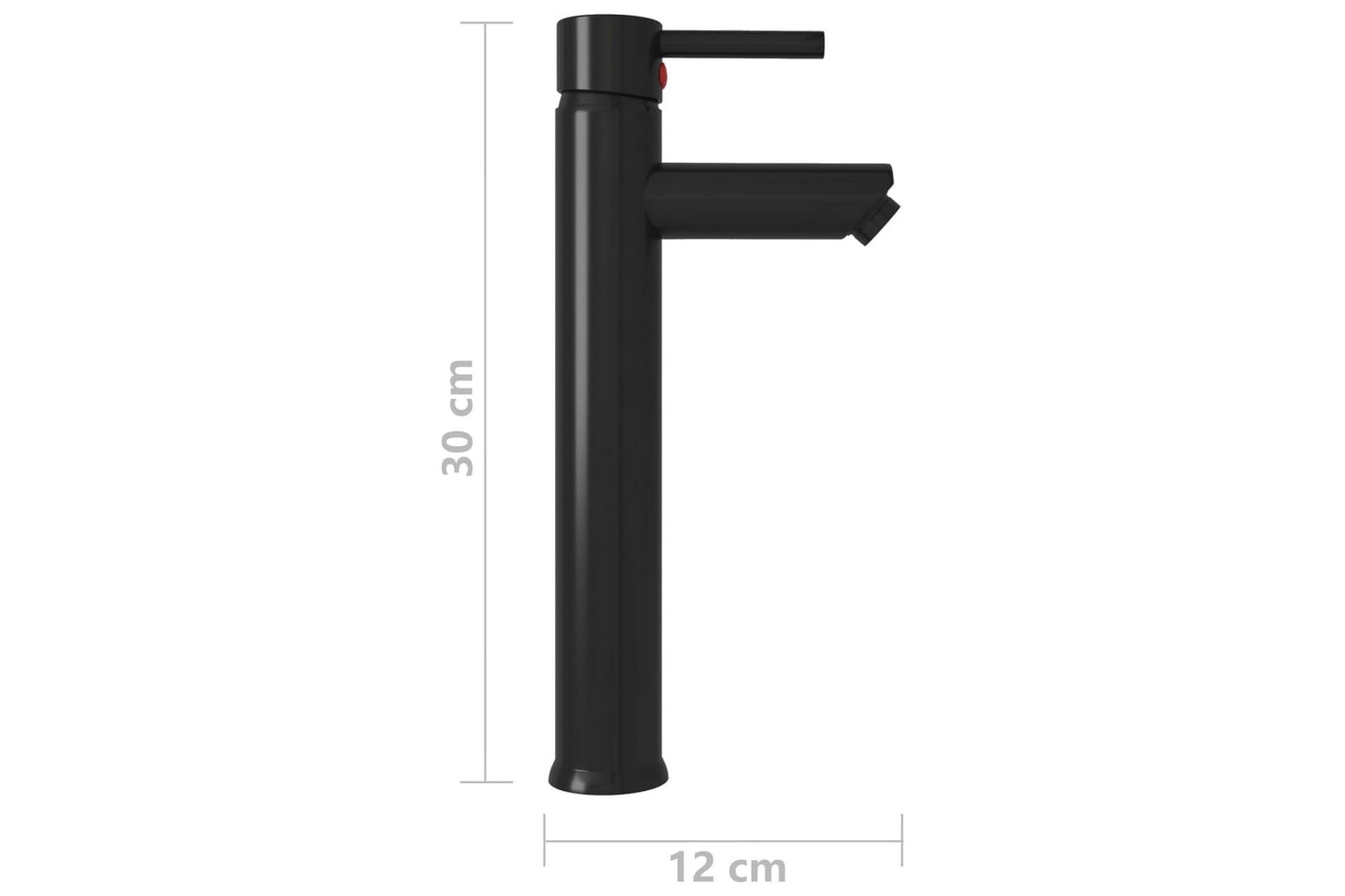blandingsbatteri til badeværelse 12x30 cm sort - Sort - Hus & renovering - Køkken & bad - Badeværelse - Blandingsbatterier & vandhaner - Badekars blandingsbatteri