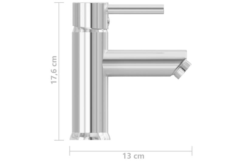 vandhane til badeværelseshåndvask 130x176 mm kromfinish - Sølv - Hus & renovering - Køkken & bad - Badeværelse - Blandingsbatterier & vandhaner - Badekars blandingsbatteri