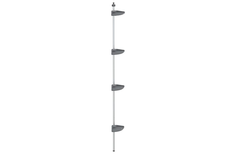 beBasic teleskopisk brusehylde 4 niveauer aluminium sølvfarvet - SÃ¸lv - Hus & renovering - Køkken & bad - Badeværelse - Brusearmatur & tilbehør