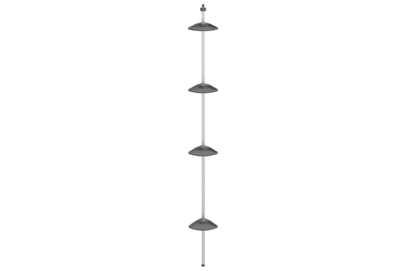 beBasic teleskopisk brusehylde 4 niveauer aluminium sølvfarvet - SÃ¸lv - Hus & renovering - Køkken & bad - Badeværelse - Brusearmatur & tilbehør
