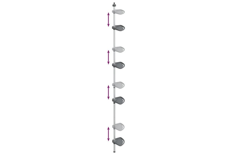beBasic teleskopisk brusehylde 4 niveauer aluminium sølvfarvet - SÃ¸lv - Hus & renovering - Køkken & bad - Badeværelse - Brusearmatur & tilbehør