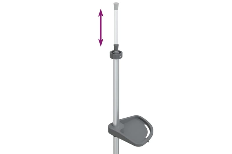 beBasic teleskopisk brusehylde 4 niveauer aluminium sølvfarvet - SÃ¸lv - Hus & renovering - Køkken & bad - Badeværelse - Brusearmatur & tilbehør