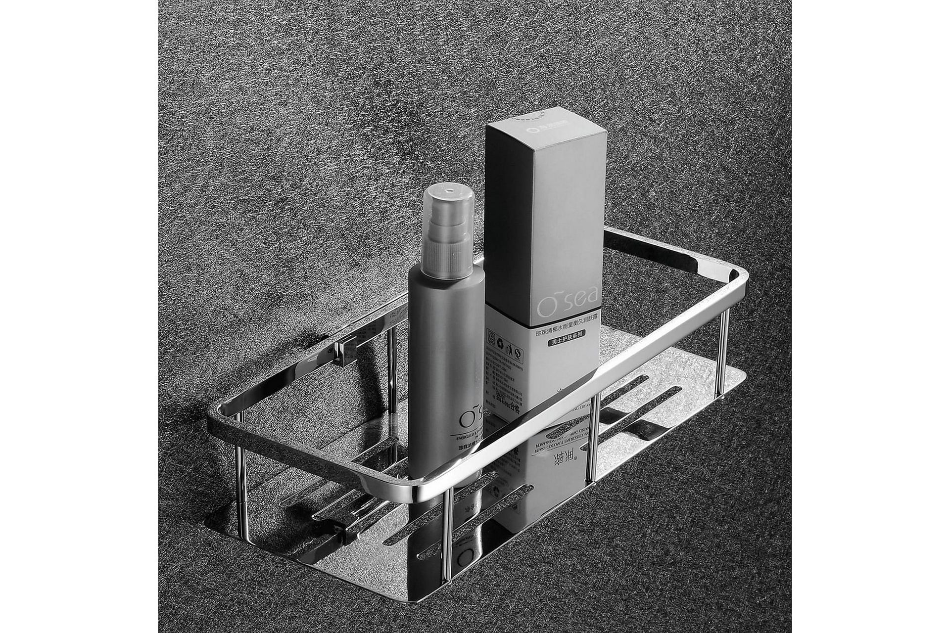 Bathlife Stadga Brusekurv 30x13 cm - Mat Sort - Hus & renovering - Køkken & bad - Badeværelse - Brusearmatur & tilbehør