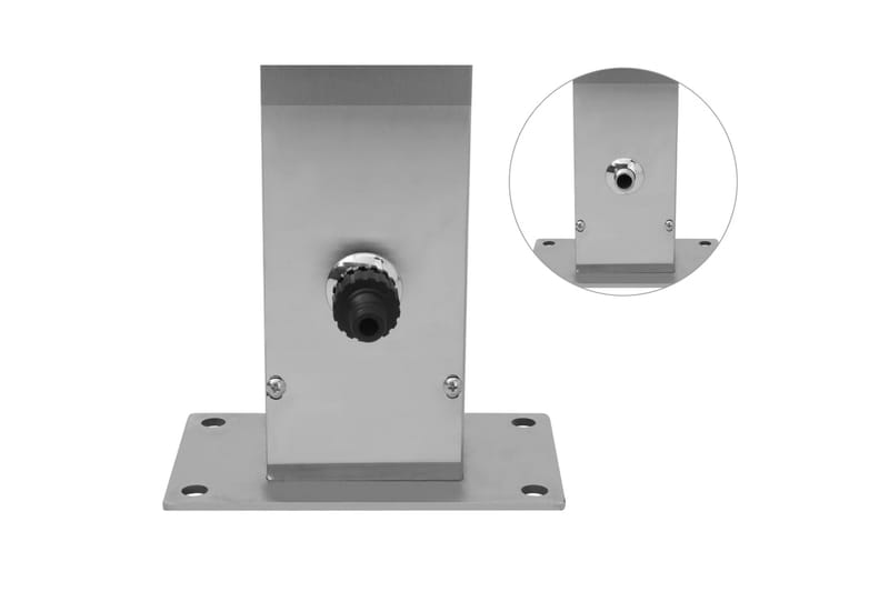 Bruserpanelsystem Rustfrit Stål Firkantet - Sølv - Hus & renovering - Køkken & bad - Badeværelse - Brusearmatur & tilbehør