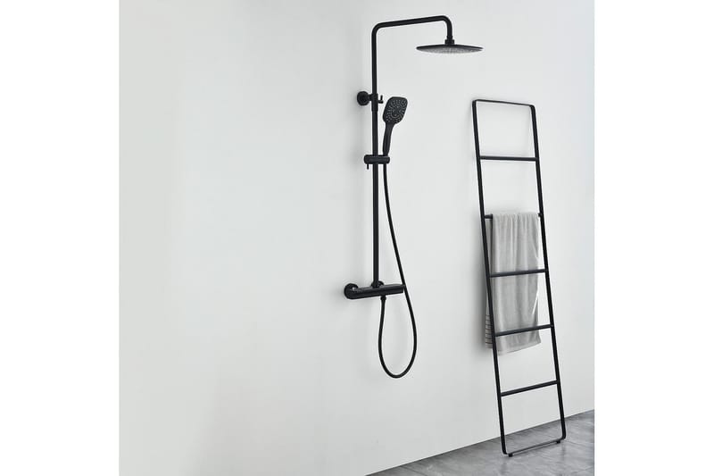 Bathlife Sjö Loftbrusesæt - Mat Sort - Hus & renovering - Køkken & bad - Badeværelse - Brusearmatur & tilbehør