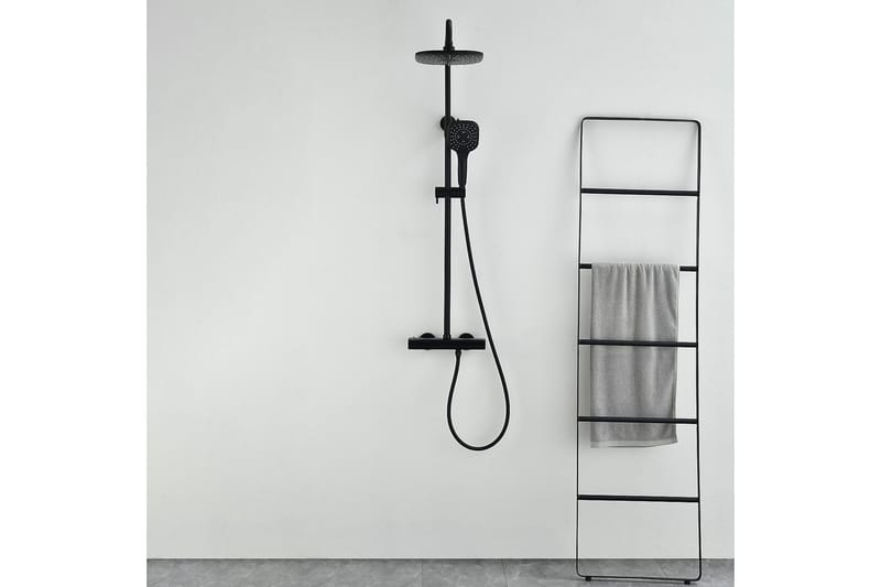 Bathlife Sjö Loftbrusesæt - Mat Sort - Hus & renovering - Køkken & bad - Badeværelse - Brusearmatur & tilbehør