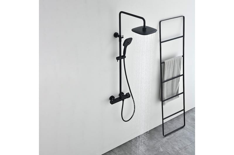 Bathlife Sjö Loftbrusesæt - Mat Sort - Hus & renovering - Køkken & bad - Badeværelse - Brusearmatur & tilbehør