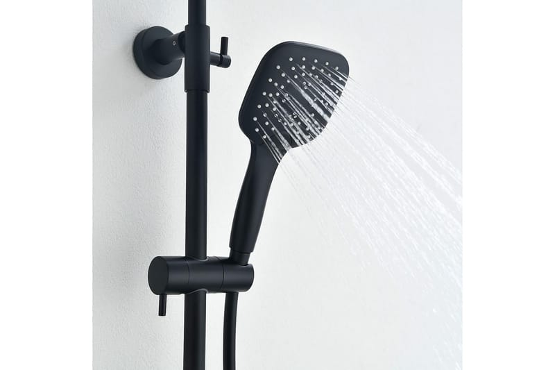 Bathlife Sjö Loftbrusesæt - Mat Sort - Hus & renovering - Køkken & bad - Badeværelse - Brusearmatur & tilbehør