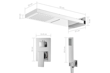 Brusesystem rustfrit stål 201 sølvfarvet - Hus & renovering - Køkken & bad - Badeværelse - Brusearmatur & tilbehør