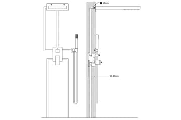 Brusesystem rustfrit stål 201 sølvfarvet - Hus & renovering - Køkken & bad - Badeværelse - Brusearmatur & tilbehør