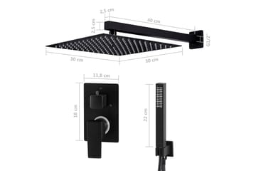 brusesystem rustfrit stål 201 sort - Hus & renovering - Køkken & bad - Badeværelse - Brusearmatur & tilbehør