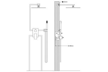 brusesystem rustfrit stål 201 sort - Hus & renovering - Køkken & bad - Badeværelse - Brusearmatur & tilbehør