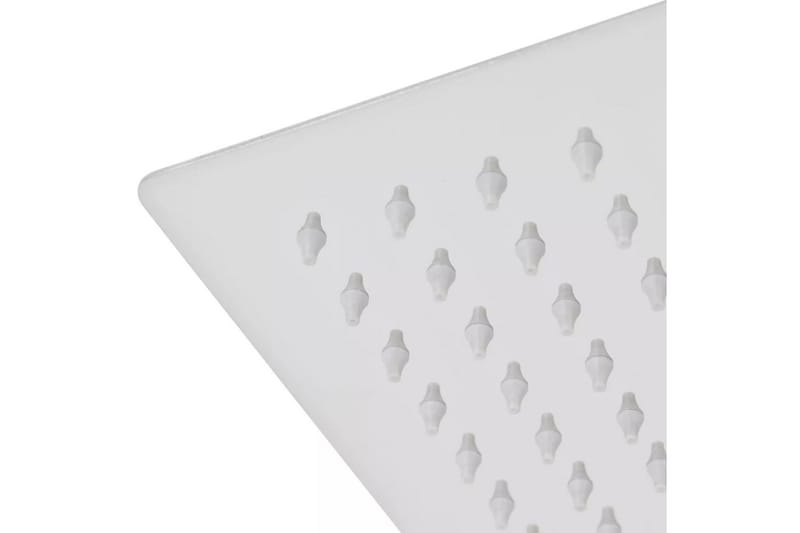 Brusehoved rustfrit stål 25x25 cm firkantet - Sølv - Hus & renovering - Køkken & bad - Badeværelse - Brusearmatur & tilbehør