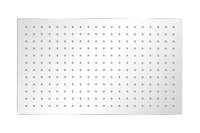 brusehoved rustfrit stål 30x50 cm rektangulær - Sølv - Hus & renovering - Køkken & bad - Badeværelse - Brusearmatur & tilbehør