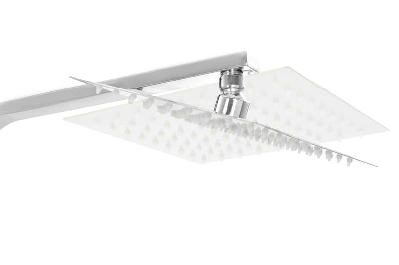 brusersæt med dobbelt bruserhoved og termostat rustfrit stål - Sølv - Hus & renovering - Køkken & bad - Badeværelse - Brusearmatur & tilbehør