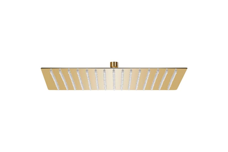regnbrusehoved 40x40 cm firkantet rustfrit stål guldfarvet - Guld - Hus & renovering - Køkken & bad - Badeværelse - Brusearmatur & tilbehør