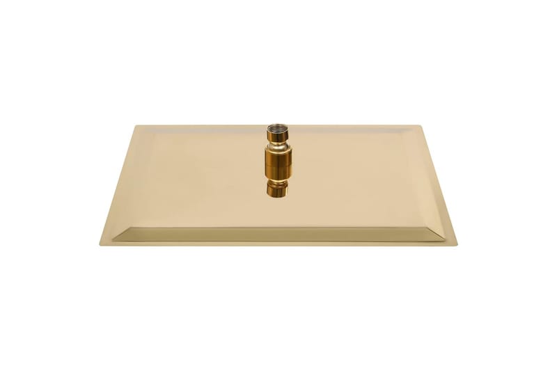 regnbrusehoved 40x40 cm firkantet rustfrit stål guldfarvet - Guld - Hus & renovering - Køkken & bad - Badeværelse - Brusearmatur & tilbehør