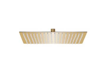 regnbrusehoved 50x50 cm firkantet rustfrit stål guldfarvet - Guld - Hus & renovering - Køkken & bad - Badeværelse - Brusearmatur & tilbehør