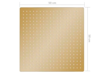 regnbrusehoved 50x50 cm firkantet rustfrit stål guldfarvet - Guld - Hus & renovering - Køkken & bad - Badeværelse - Brusearmatur & tilbehør
