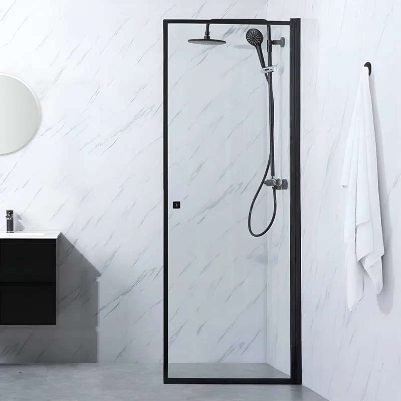 Brusedør Bathlife Profil Lige 70 Dør Sort, Bathlife