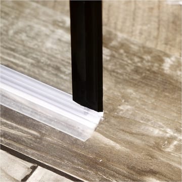 Brusedør Mångsidig 45° Dør Klart Glas Sort 900 - Sort|Glas - Hus & renovering - Køkken & bad - Badeværelse - Bruser