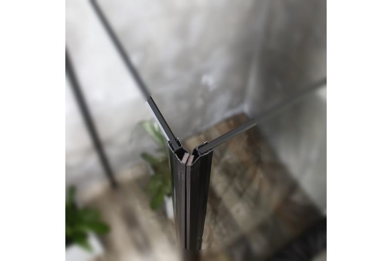 Bathlife Mångsidig Brusehjørne Lige Dør/Lige Dør 70+80 cm - Sort/Transparent - Hus & renovering - Køkken & bad - Badeværelse - Bruser