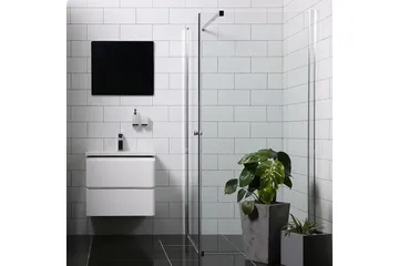 Bathlife Mångsidig Brusehjørne Lige Væg/Lige Dør 70x70 cm - Sølv - Hus & renovering - Køkken & bad - Badeværelse - Bruser