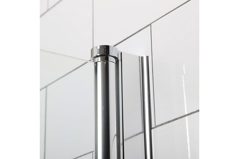 Bathlife Mångsidig Brusedør 45° Dør 70x70 cm - Sølv/Klarglas - Brusedøre - Bruseniche