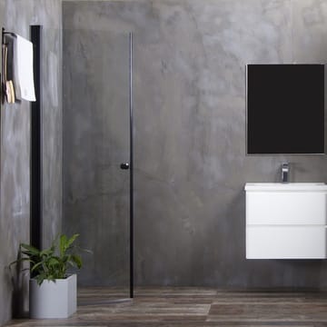 Brusedør Mångsidig 45° Dør Klart Glas Sort 700 - Glas|Sort - Hus & renovering - Køkken & bad - Badeværelse - Bruser
