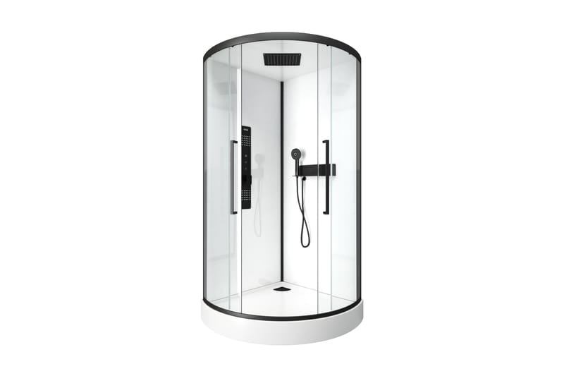Bondborn Brusekabine 90 cm Rund - Sorthvid - Hus & renovering - Køkken & bad - Badeværelse - Bruser